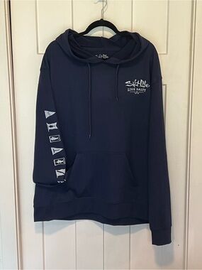 Salt Life Men's Navy 'Live Salty' Pullover Hoodie Sz XL NWOT